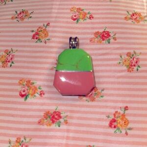 Two Tone Gaspeite Pink & Green Southwest Sterling Pendant